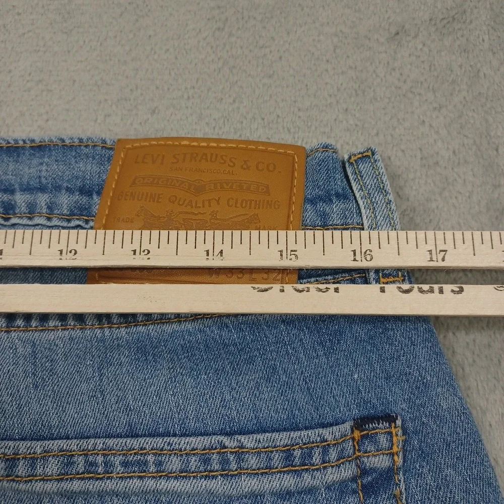 Levis 505 Jeans Mens 33x32 Blue Denim‎ Premium Pockets Cotton Casual
